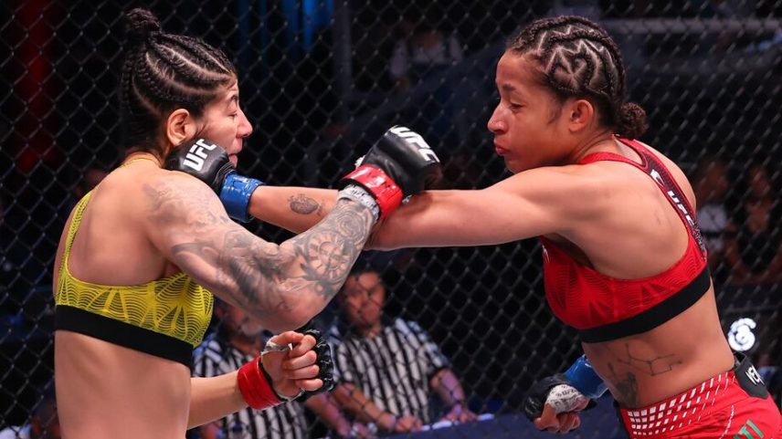 Jacqueline Cavalcanti assiste ao fim de série vitoriosa no UFC