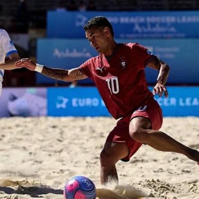 Portugal vence na abertura da Liga Europeia de futebol de praia