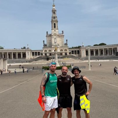 Trio chega a pé a Fátima para agradecer pela subida