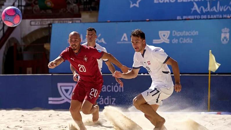 Portugal vence a Suíça e avança à final da Liga Europeia de futebol de praia