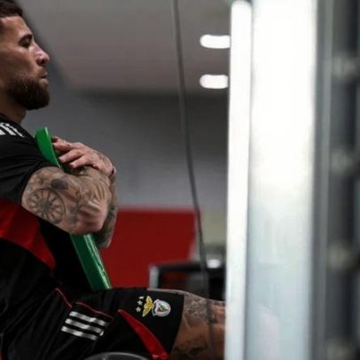 Otamendi mantém forma no Benfica Campus antes de rumar à Argentina