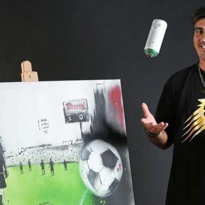 Smile pinta a Record, destacando união entre arte e desporto