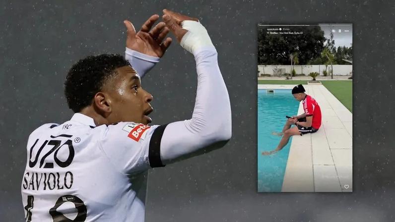 Saviolo esclarece foto com camisola do Benfica: gesto privado de agradecimento