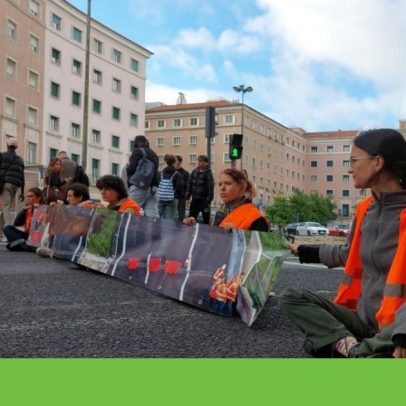 Climáximo bloqueia a Avenida Gago Coutinho em Lisboa durante semana de ações