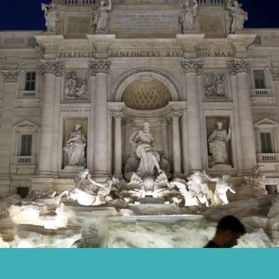 Turista multado por mergulho na Fontana di Trevi