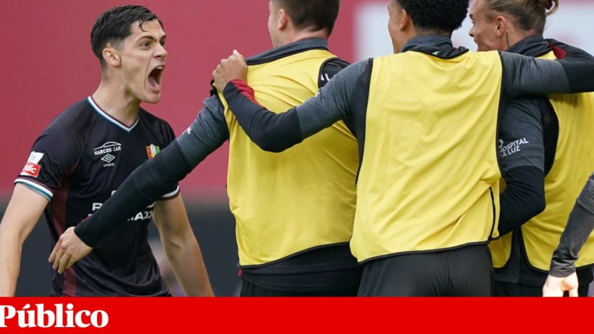 Lekovic festeja após marcar no Minho, diante o Sp. Braga, na última jornada da Liga
