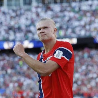 Bis do estreante Haaland impulsiona goleada da Noruega ao Iraque