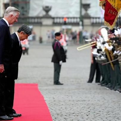 Realeza belga é recebida pelo imperador do Japão com honras