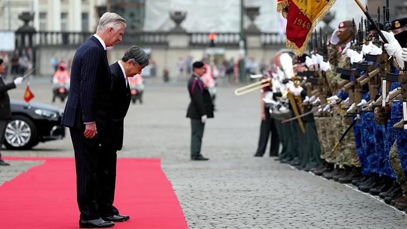 Realeza belga é recebida pelo imperador do Japão com honras
