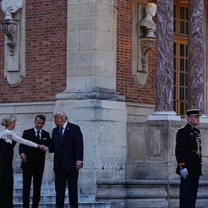 Trump recebe jantar com Macron em Versalhes
