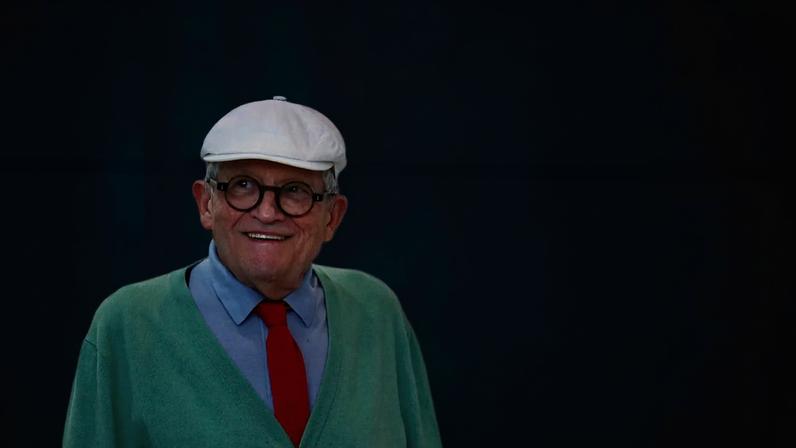 ARQUIVO: Pintor britânico David Hockney no Centro Pompidou, em Paris, set. 2017