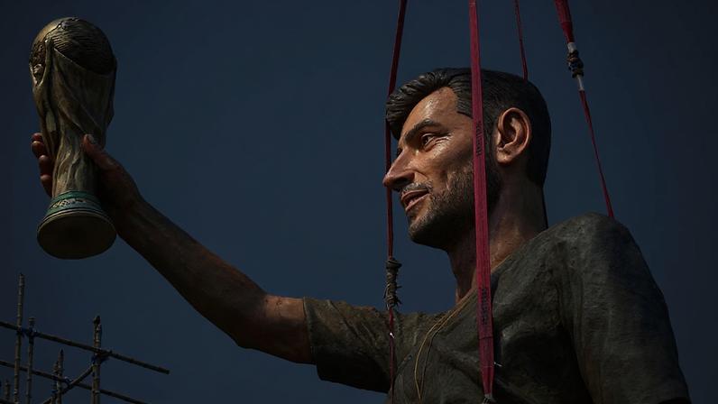 Calcutá desmonta estátua gigante de Lionel Messi