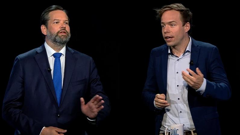 Eurodeputados Lukas Mandl (Partido Popular Europeu) e Rasmus Andresen (Os Verdes/Aliança Livre Europeia)