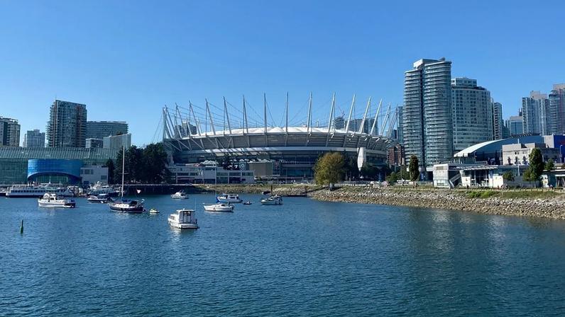 Estádio BC Place no centro de Vancouver