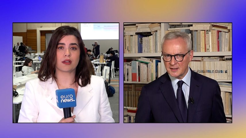 Bruno Le Maire, antigo ministro das Finanças francês, durante uma entrevista à Euronews em 17 de junho de 2026