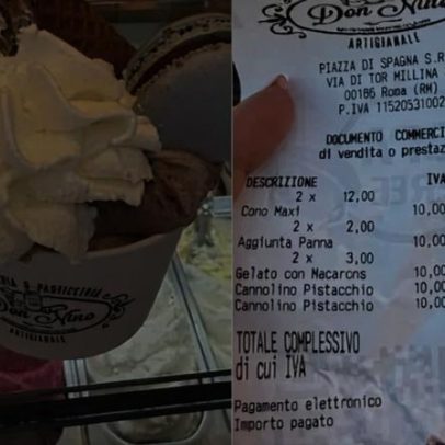 Turista norte-americano reclama de dois gelados a 44 euros em Roma, caso viral