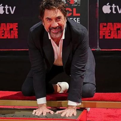 Bardem marca Hollywood com mãos, pés e nariz, reforçando legado familiar