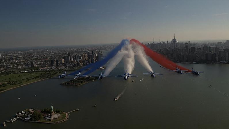 Sobrevoo da Força Aérea francesa assinala 250 anos da independência dos EUA