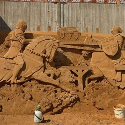 Dinamarca: festival de esculturas de areia inspirado na Idade Média