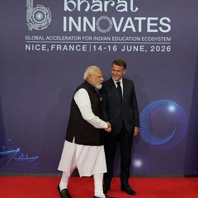 Macron e Modi reúnem-se em Nice para o Bharat Innovates expo tecnológica indiana