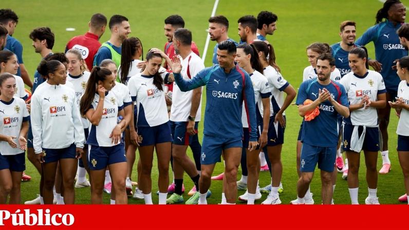 O treino da selecção nacional na Cidade do Futebol.