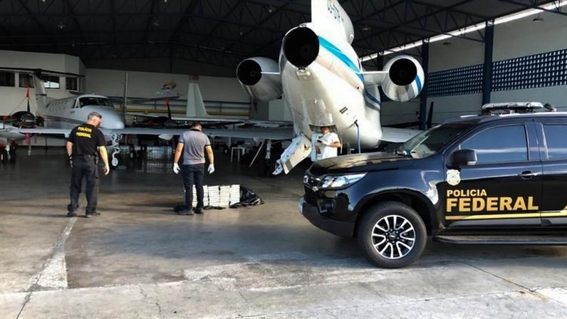 Avião onde foi encontrada droga