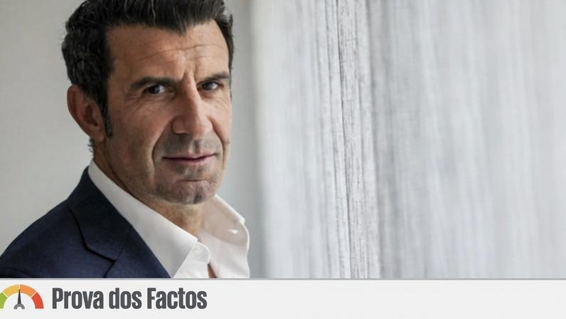 Falso: Luís Figo não anunciou bilhetes a cinco euros para a seleção