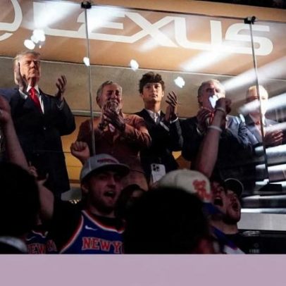 Trump vaiado no terceiro jogo das finais da NBA em Nova Iorque