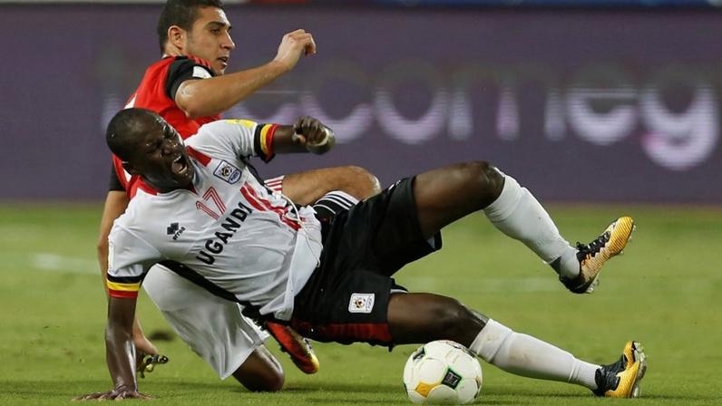Rabia num jogo da selecção do Egipto frente ao Uganda, em 2017