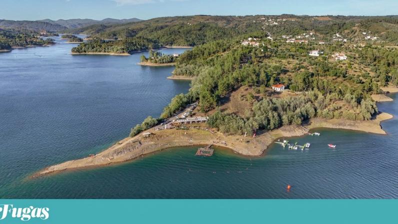 Na albufeira de Castelo de Bode, as praias fluviais estão prontas para o Verão (Praia fluvial de Fontes)
