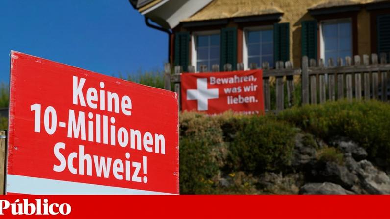Suíços votam contra limites à população, segundo projecções