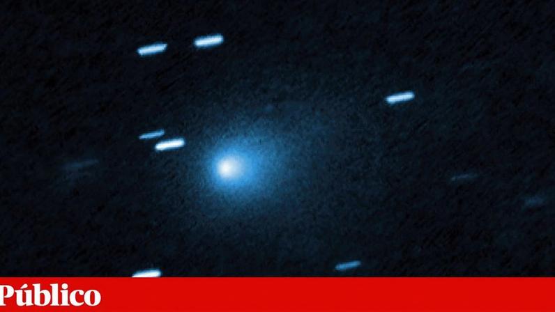 Imagem captada pelo telescópio espacial Hubble do cometa interestelar 3I/ATLAS a 21 de julho de 2025, quando o cometa se encontrava a 446 milhões de quilómetros da Terra