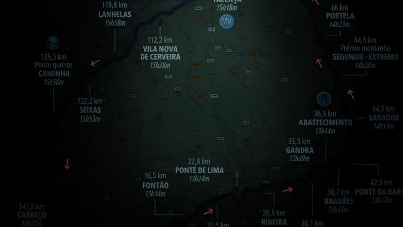 Infografia mostra etapas, percursos e equipas do Grande Prémio JN