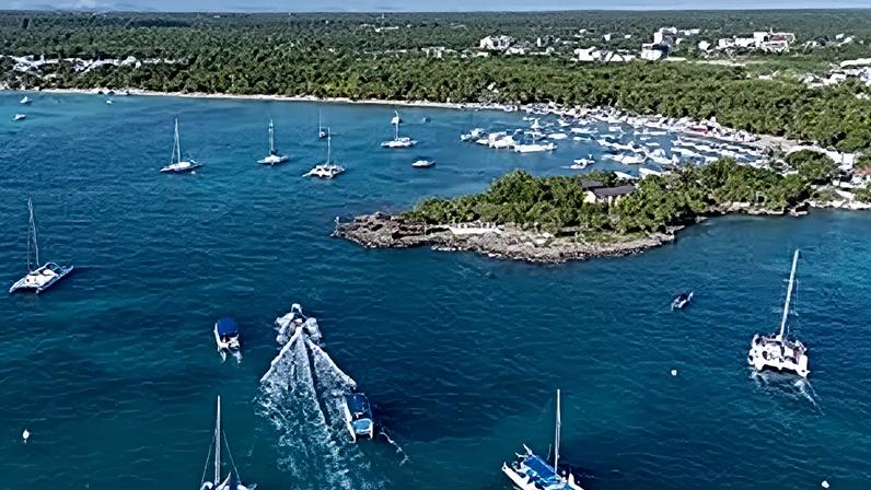 Vista aérea da aldeia de Bayahibe