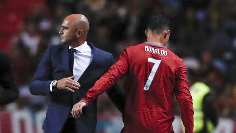 Roberto Martínez e Cristiano Ronaldo