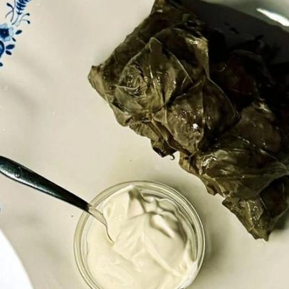 Dolma de folhas de videira do Douro chega ao menu do Nani Bistrot