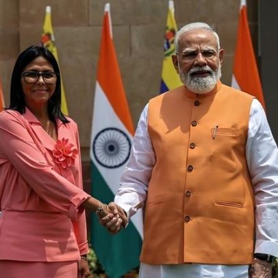 Delcy Rodríguez encerra visita à Índia com petróleo venezuelano como eixo