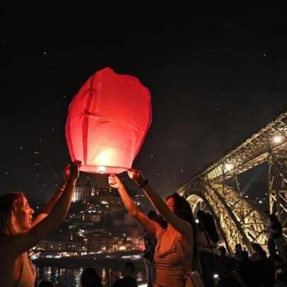 Porto celebra São João com luz, cor e magia na noite
