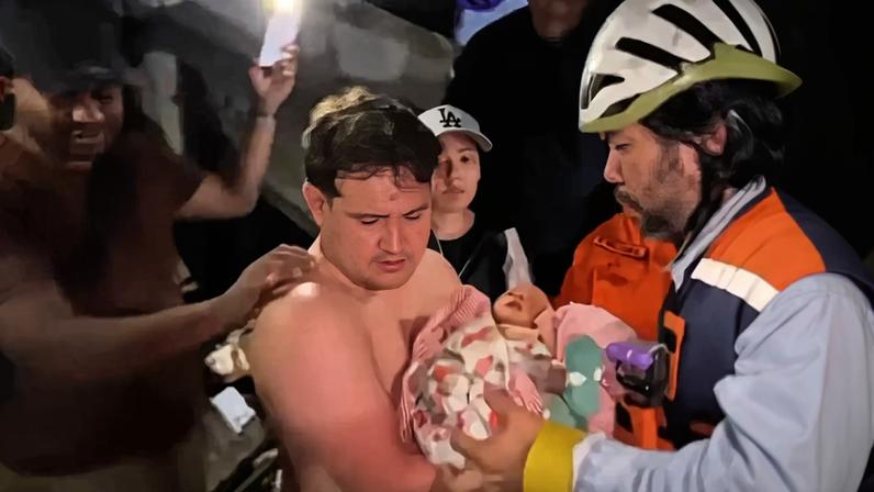 Bebé de 18 dias resgatado entre escombros na Venezuela