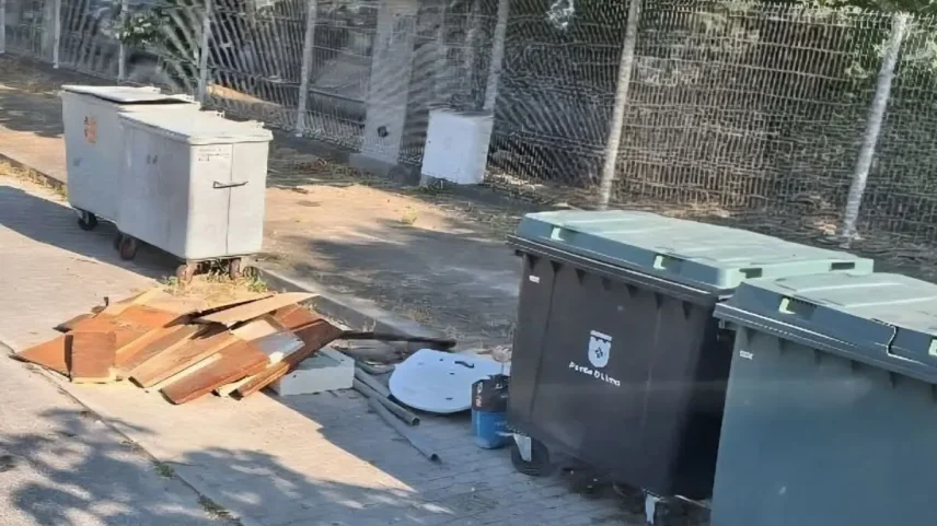 Situação de lixo mal depositado na freguesia da Gemieira