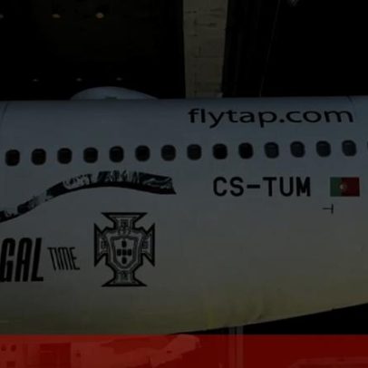 Decoração especial do avião que vai transportar Portugal inspira com pormenor