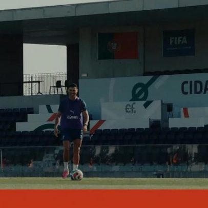 Cristiano Ronaldo treina livres e mostra pontaria apurada