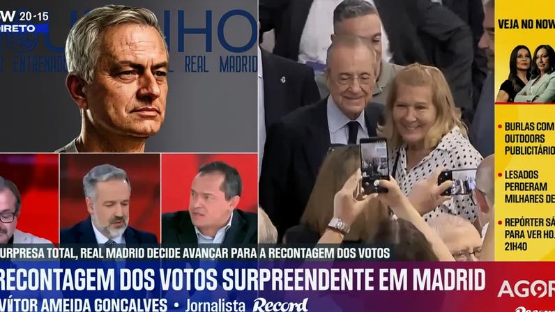 Tensões entre Pérez e Mourinho podem levar a novas eleições