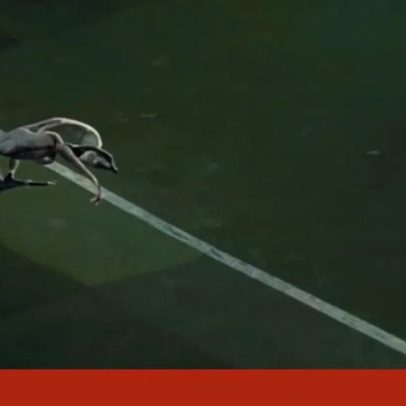 Spidercam cai em pleno relvado durante Hungria-Cazaquistão