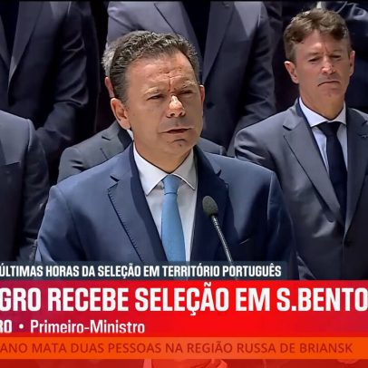 Luís Montenegro recebe Seleção Nacional em São Bento e diz para não errar