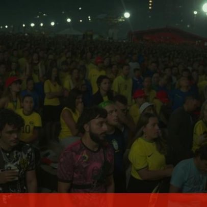 Copacabana veste verde e amarelo para estreia do Brasil no Mundial