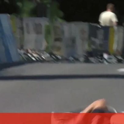 Estreia como profissional com vitória, mas queda na linha de meta