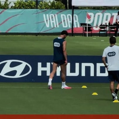 Rúben Dias faz treino específico longe do grupo