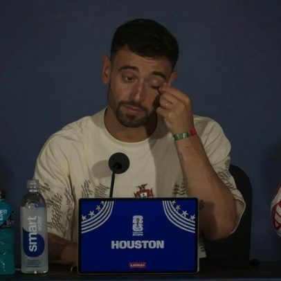 Bruno Fernandes diz que só queria apenas dar uns toques não falar com a imprensa