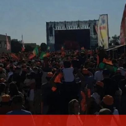 Paulo Costa na Fan Zone Betano: é uma festa do futebol